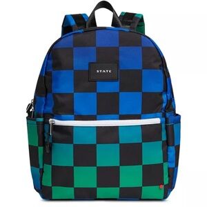 STATE Kane Kids Unisex Ombré Checkered Travel Backpack